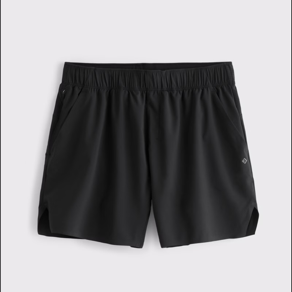 Abercrombie & Fitch Black Athletic Shorts Lightweight Elastic Waist